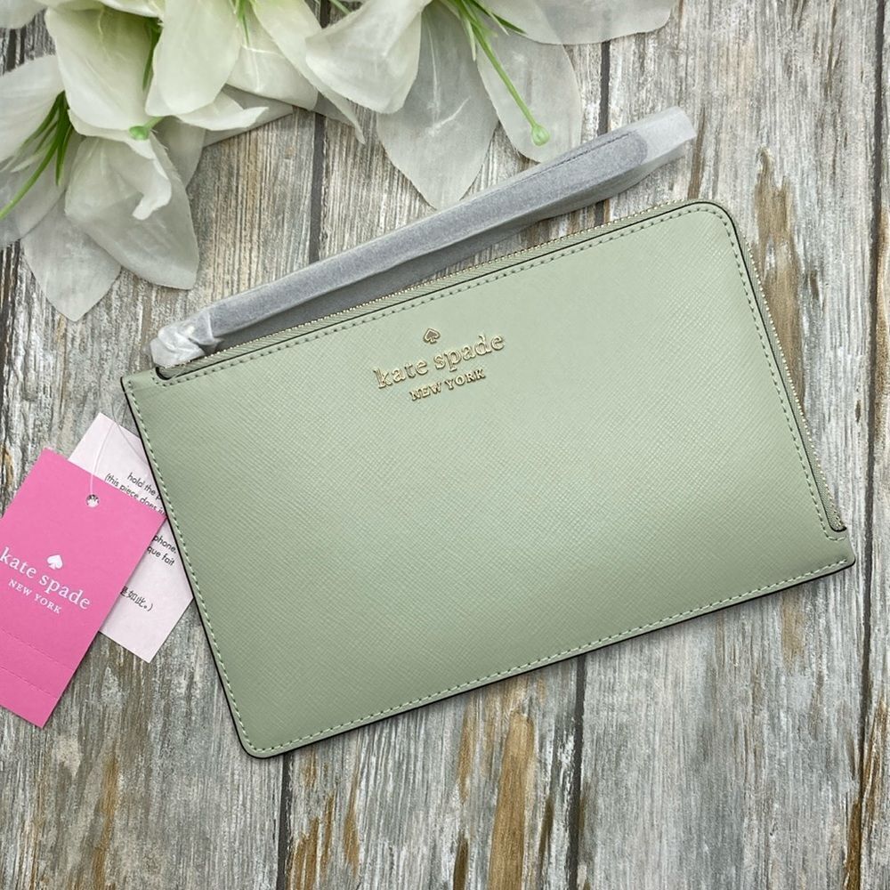 KATE SPADE Staci Medium L Zip Wristlet Wallet Bag Purse